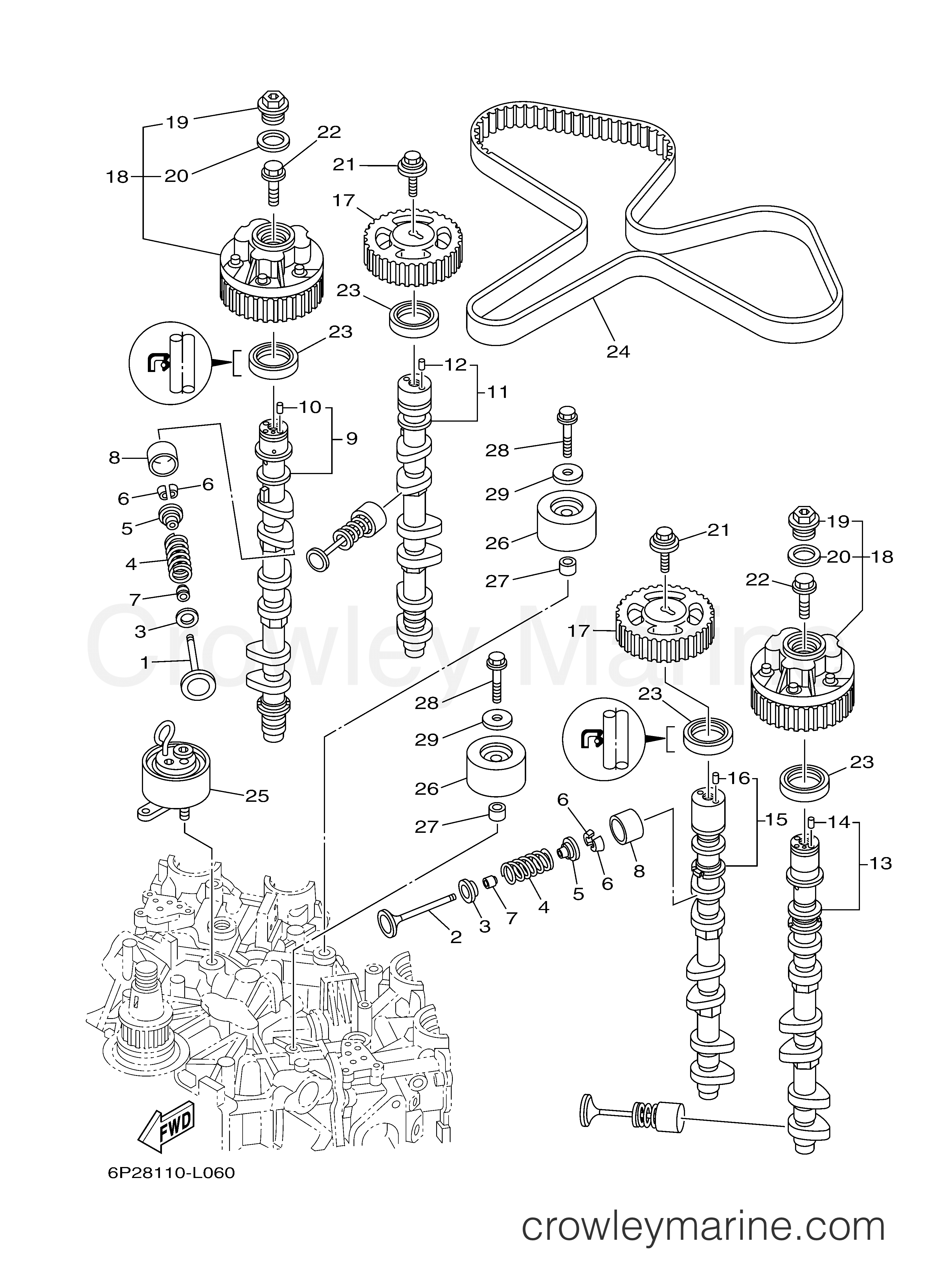 Yamaha Motors F250UA - VALVE