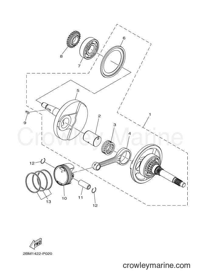 2017 Street Bike LTF125 - LTF125 (2BM5) [010] - CRANKSHAFT & PISTON
