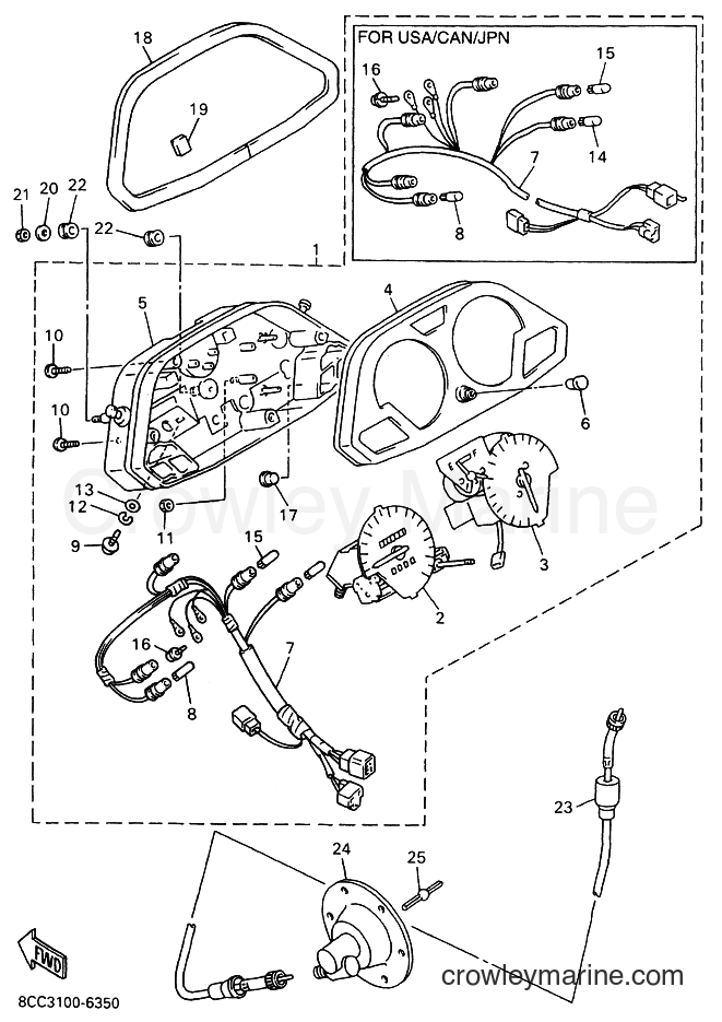 Yamaha Motors VX600LT (8CC3) [020] - METER