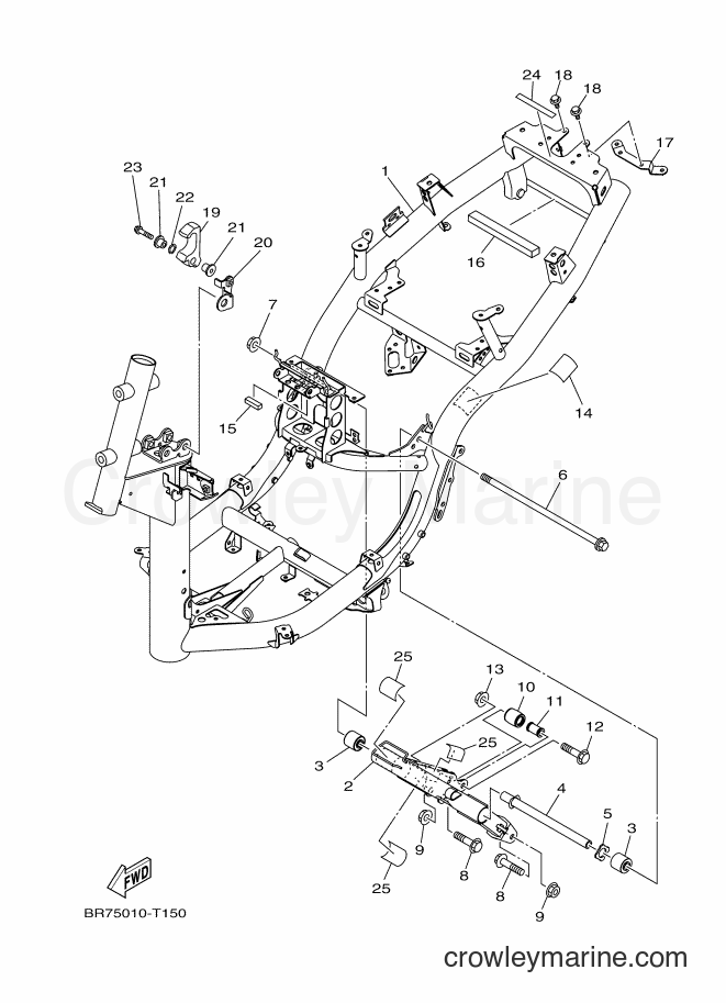 Yamaha Motors MWS125-A (BR75) [010] - FRAME