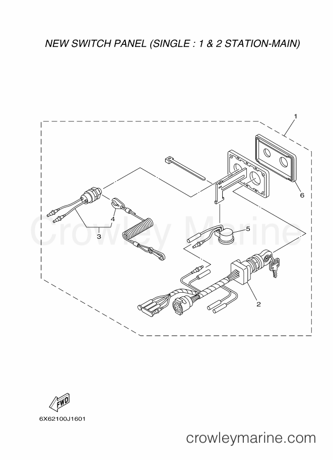 Yamaha Motors ONE TOUCH START (6X62) [100] - SWITCH & PANEL 2 (SINGLE)