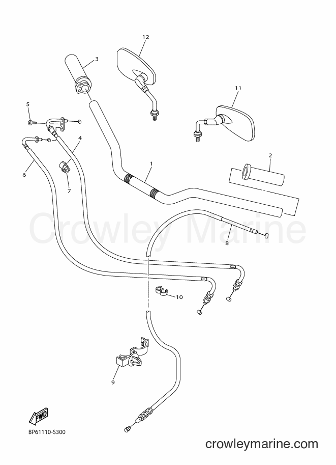 Yamaha Motors XVS950CU (BP63) [010] - STEERING HANDLE & CABLE