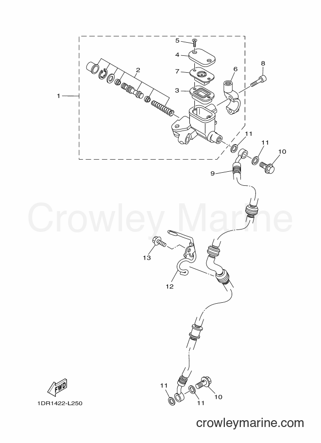 Yamaha Motors XC115S (1DR7) [010] - FRONT MASTER CYLINDER