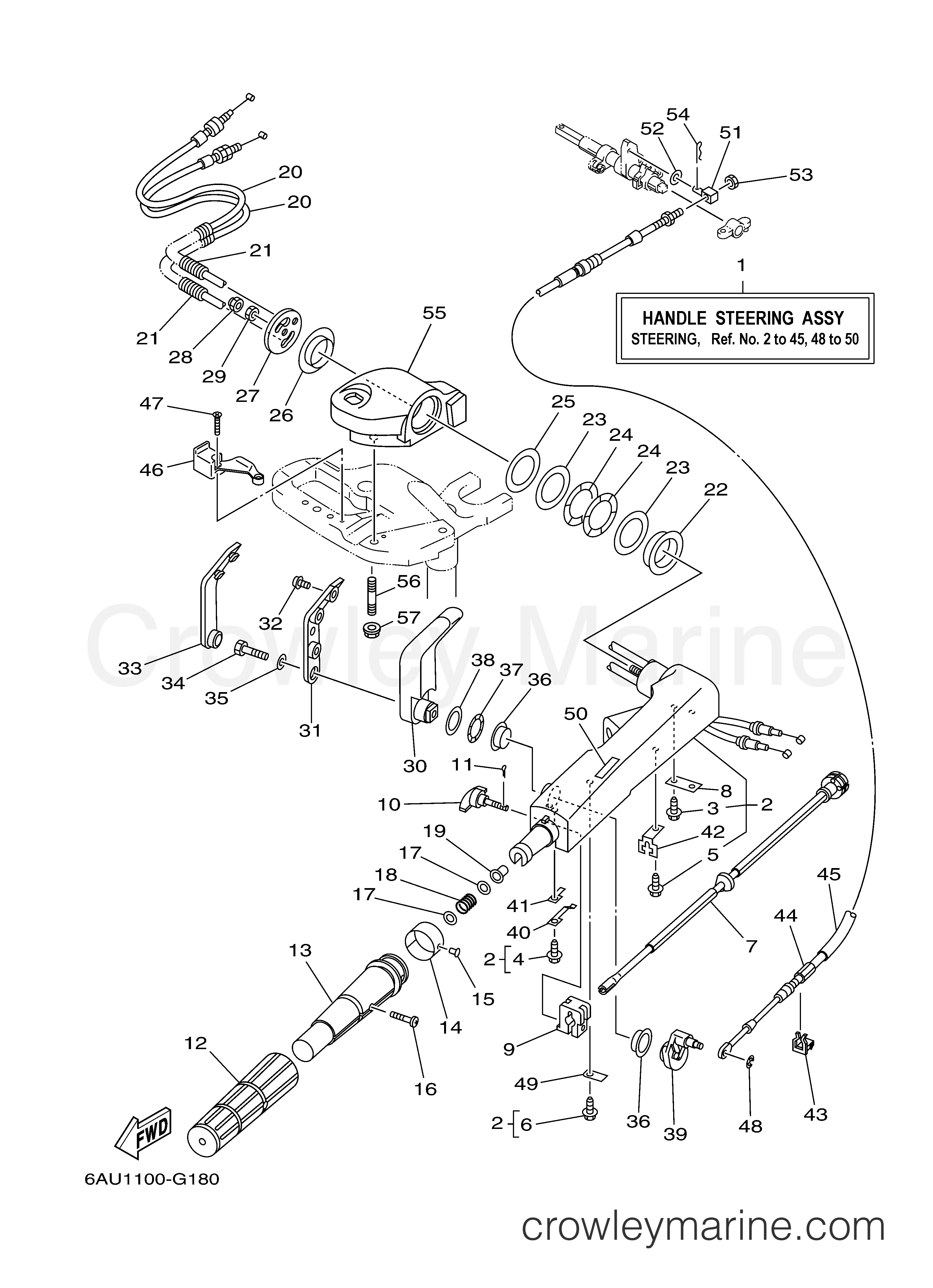 Yamaha Motors T9.9XPHA - STEERING