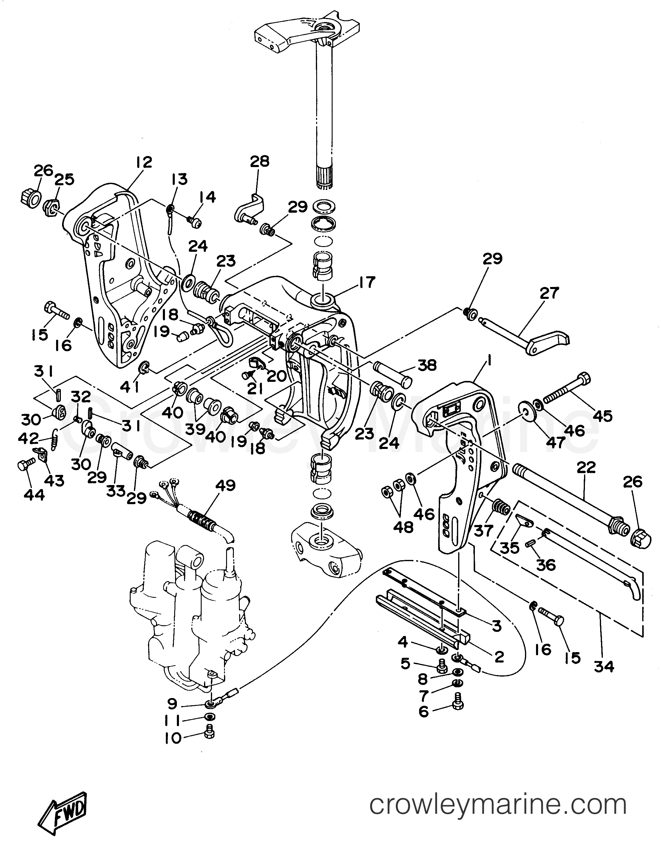Yamaha Motors P60TLHU - BRACKET 1