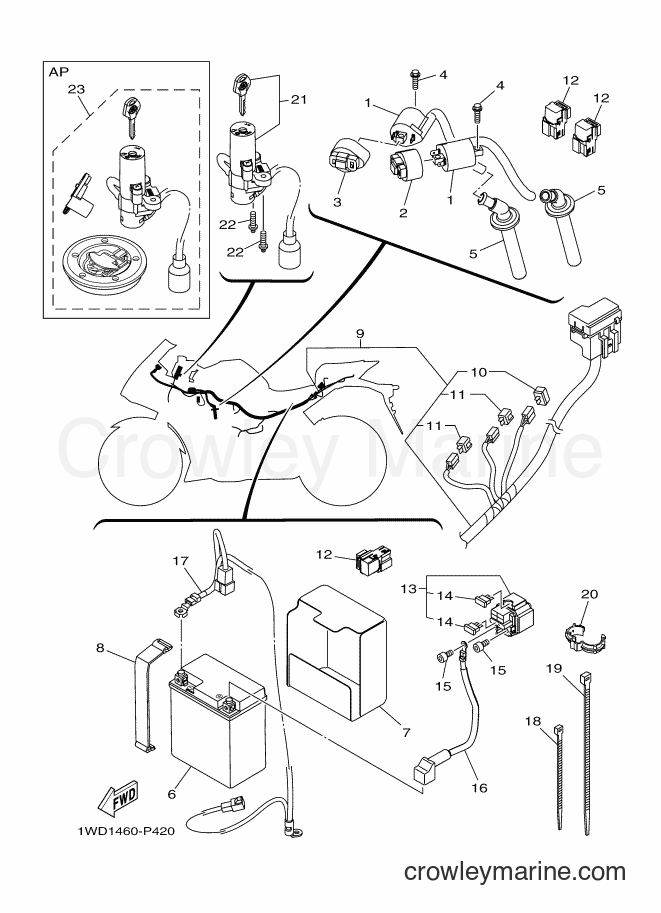 Yamaha Motors YZF-R25 (1WD1) [010] - ELECTRICAL 1