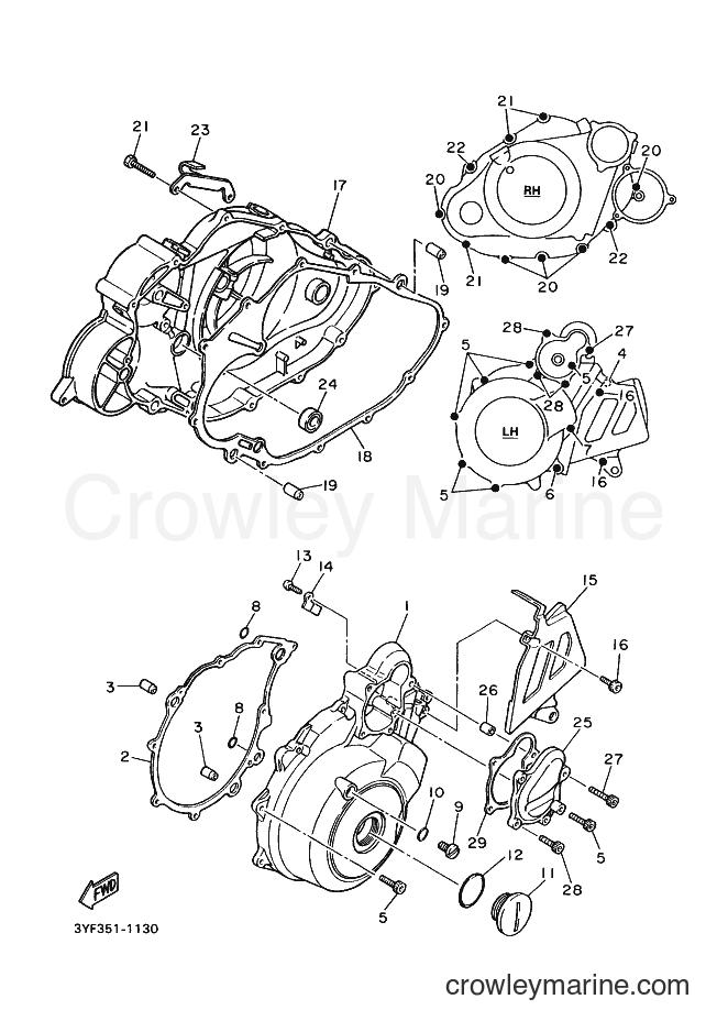 1996 Dirt Bike XTZ660 - XTZ660 (4MY3) [080] - CRANKCASE COVER 1