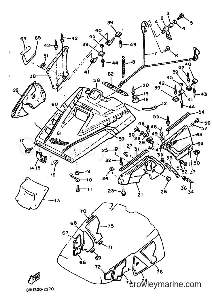 1992 Snowmobile VT480 - VT480 (89U1) [010] - SHROUD