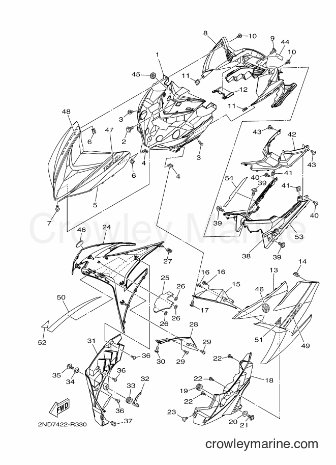Yamaha Motors T150 (2ND7) [010] - LEG SHIELD