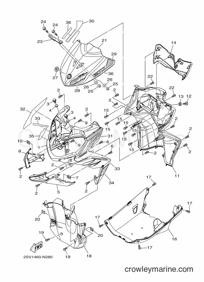 2014 Scooter AL125FX - AL125FX (2SVA) [010] - LEG SHIELD