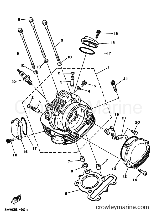 2000 Street Bike SR125 - SR125 (3MW9) [070] - CYLINDER HEAD