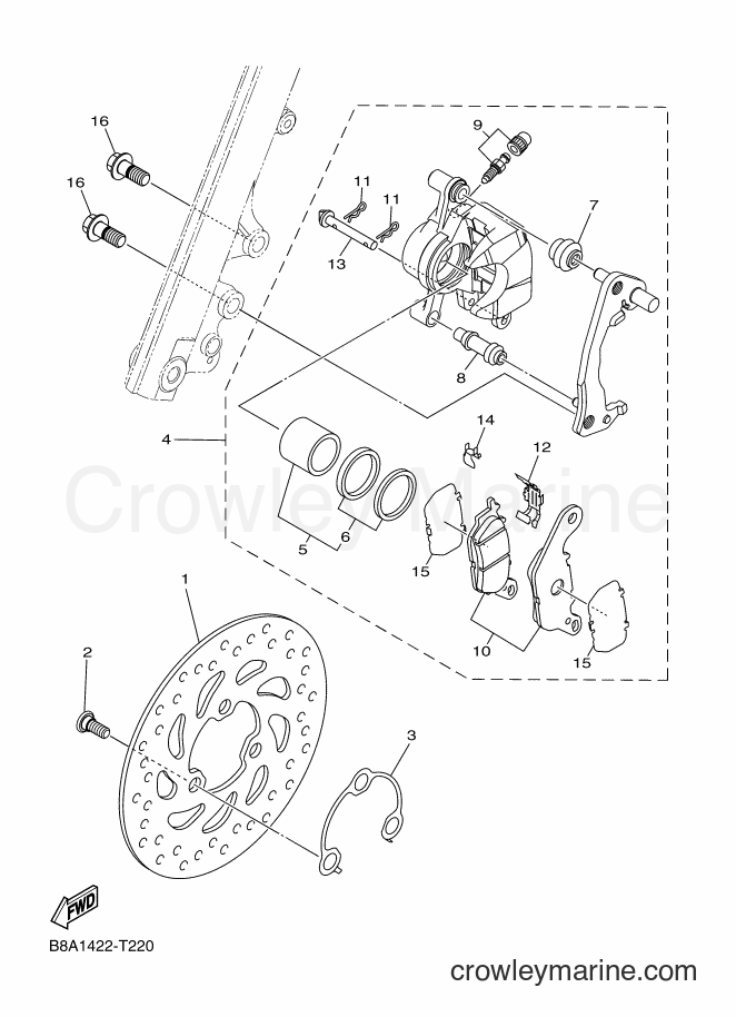 2018 Street Bike LTF125-A - LTF125-A (B8B2) [010] - FRONT BRAKE CALIPER