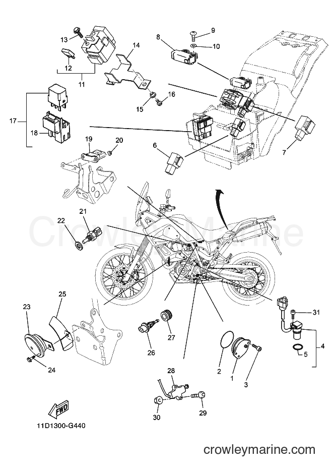 2008 Dirt Bike XT660Z - XT660Z (11D1) [030] - ELECTRICAL 2
