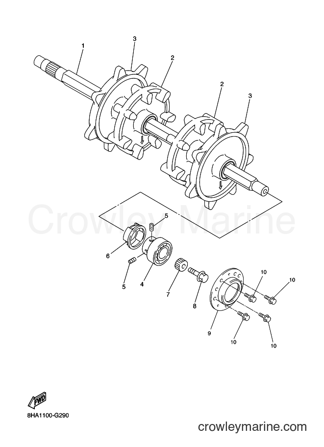 2011 Snowmobile RFX10RMS - RFX10RMS (8HR4) [030] - TRACK DRIVE 1