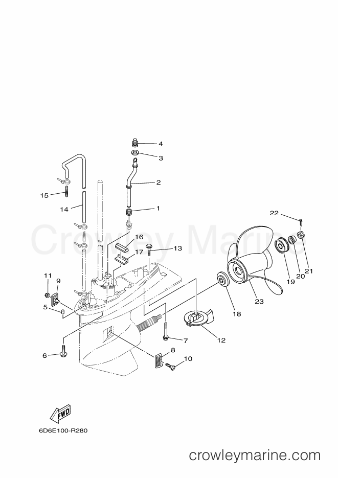 Yamaha Motors F75A (6D6E) [040] - LOWER CASING & DRIVE 2