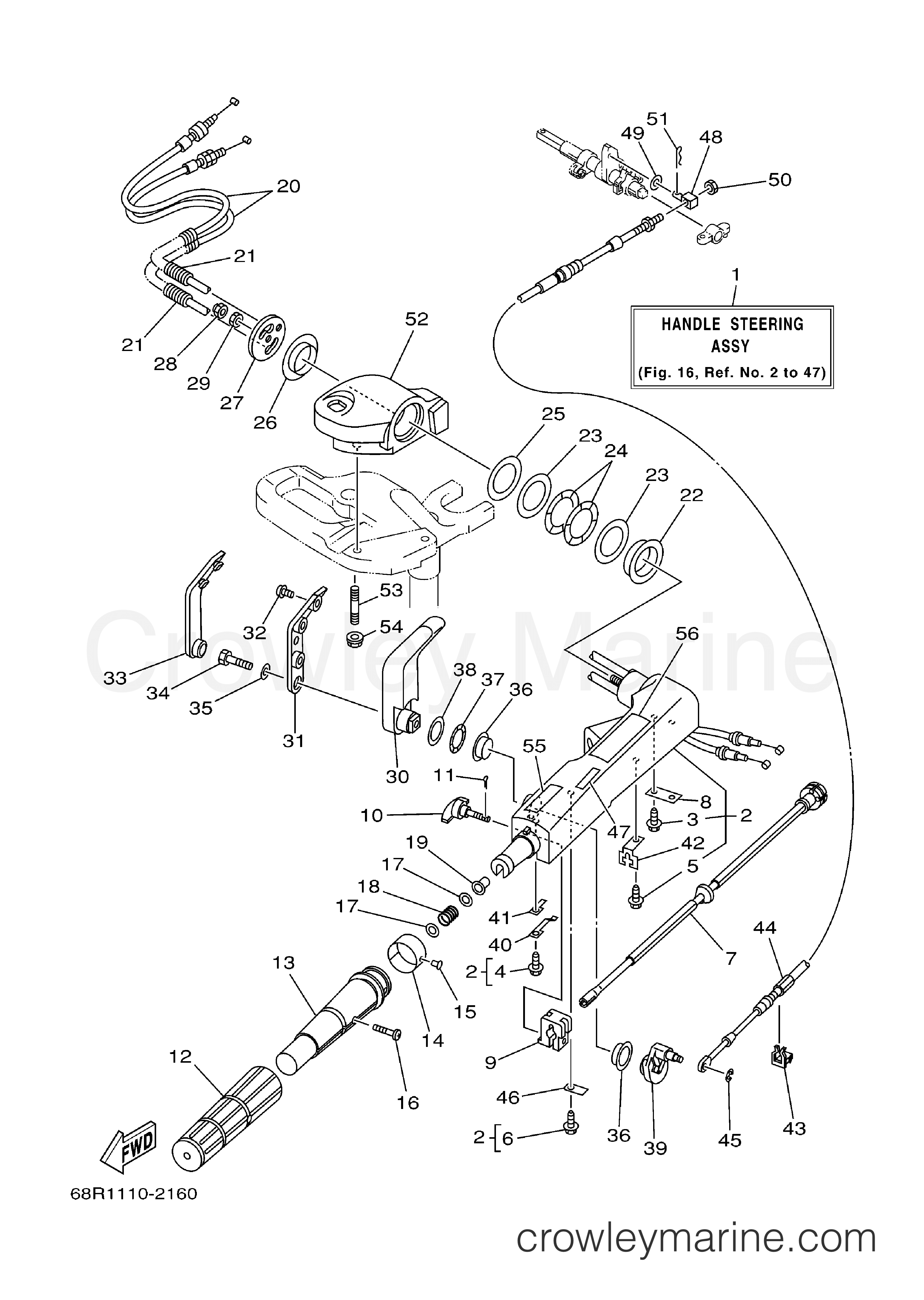 STEERING 2003 Outboard 8hp F8MLHB Crowley Marine