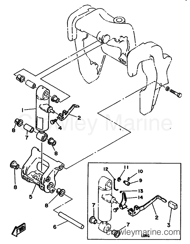 Yamaha Motors 55B (697) [999] - BRACKET 2