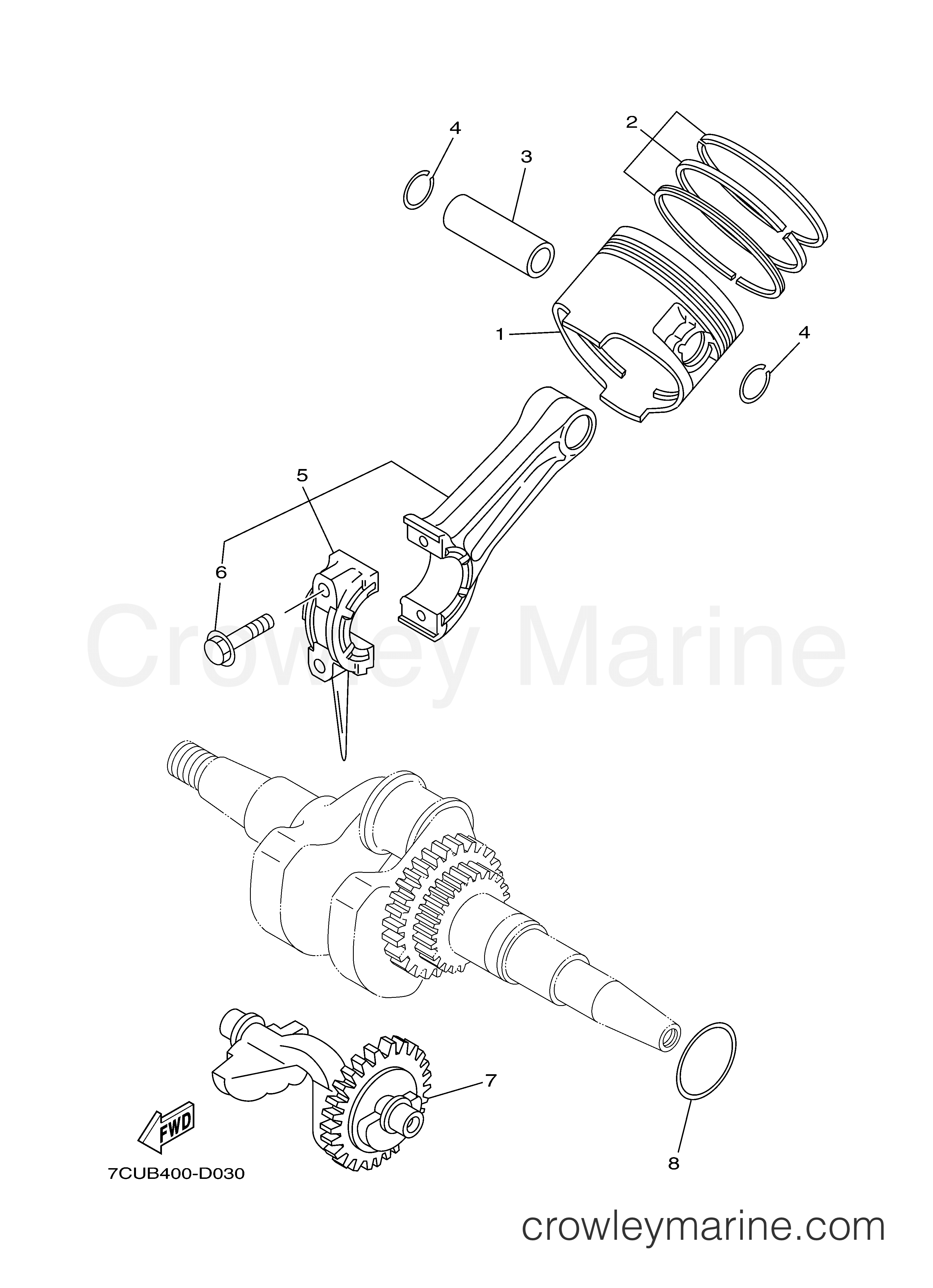 Yamaha Motors MZ360K3UCOF - CRANKSHAFT PISTON