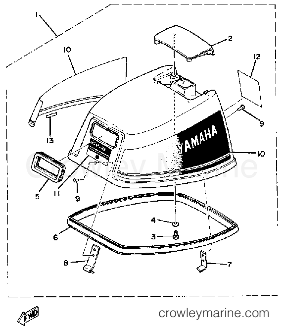 Yamaha Motors 8LN - TOP COWLING