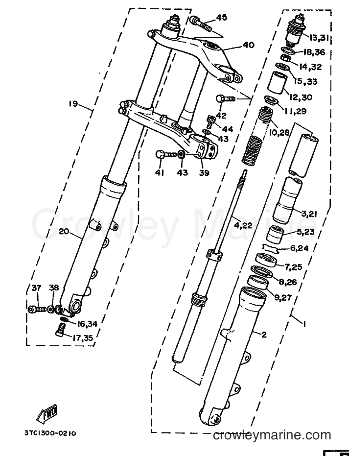 1990 Street Bike TZ250A - TZ250A (3TC1) [020] - FRONT FORK