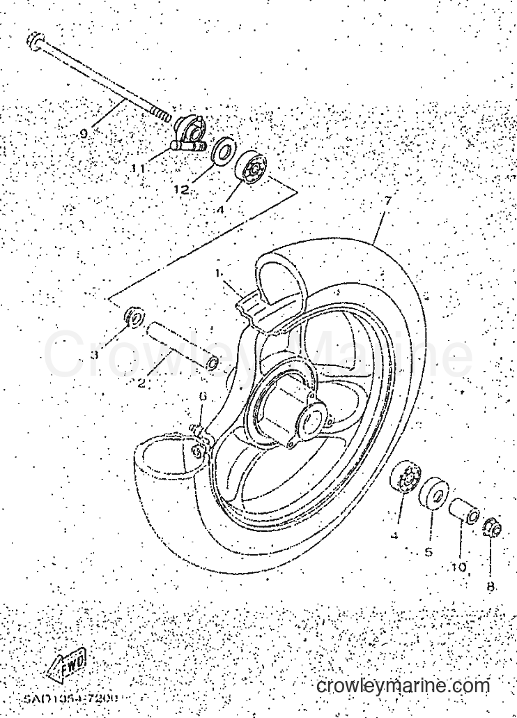 1998 Scooter YN50 - YN50 (5BX1) [010] - FRONT WHEEL