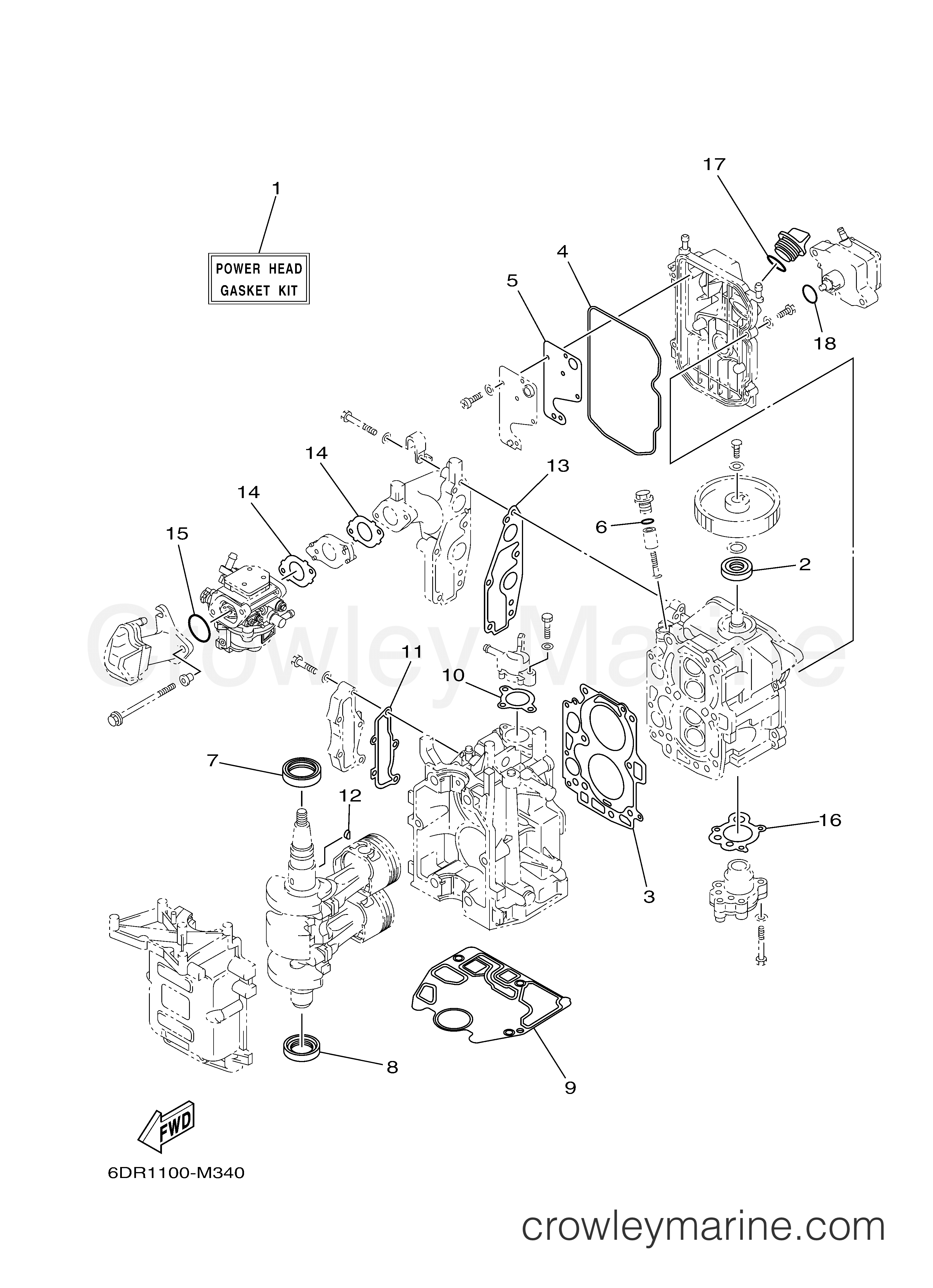 Yamaha Motors F9.9LEB - REPAIR KIT 1