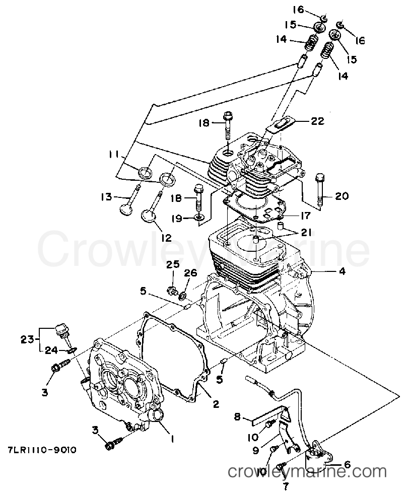 Yamaha Motors EF3800DVE - CYLINDER - CRANKCASE