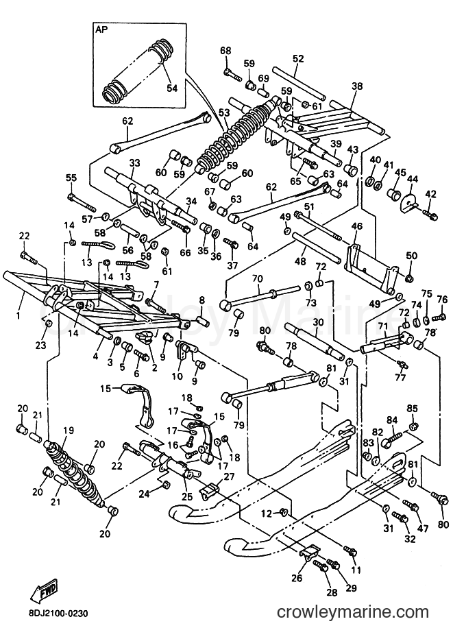 2000 Snowmobile PZ500 - PZ500 (8DJ2) [020] - TRACK SUSPENSION 2