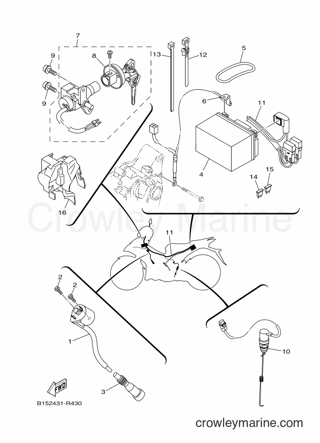 Yamaha Motors T150 (B157) [010] - ELECTRICAL 1