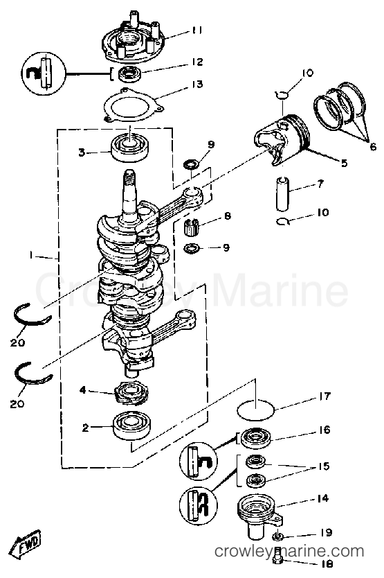 Yamaha Motors PRO50LH - CRANK PISTON