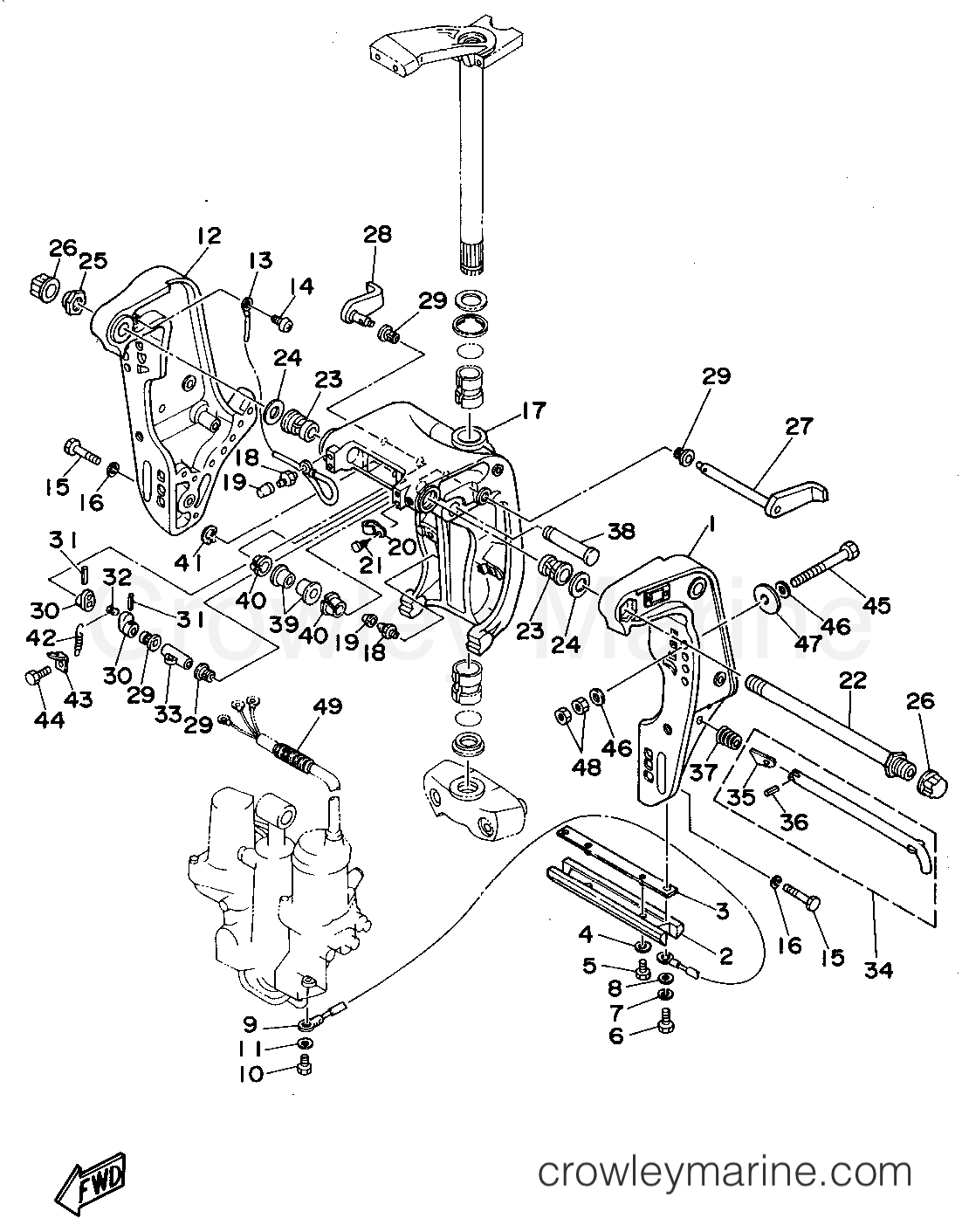 Yamaha Motors P60TLHS - BRACKET 1