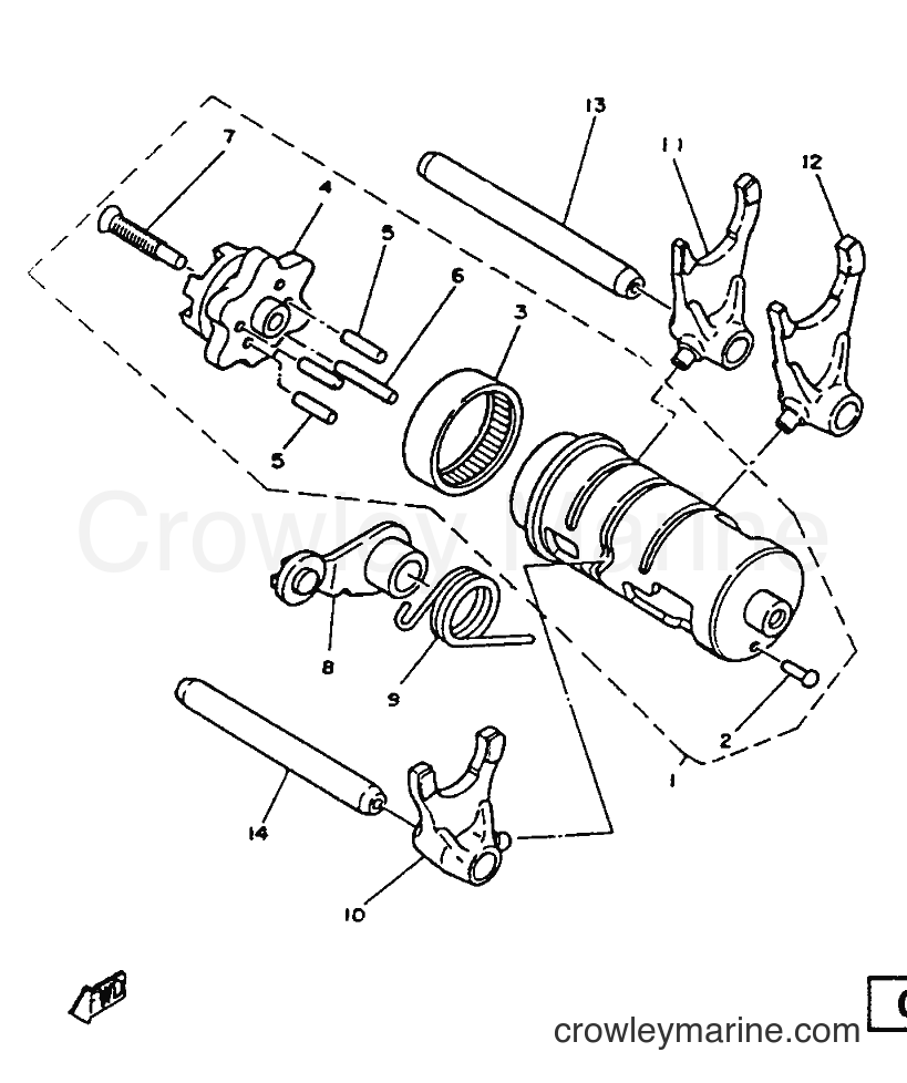 Yamaha Motors SR125 (2JW) [999] - SHIFT CAM & FORK