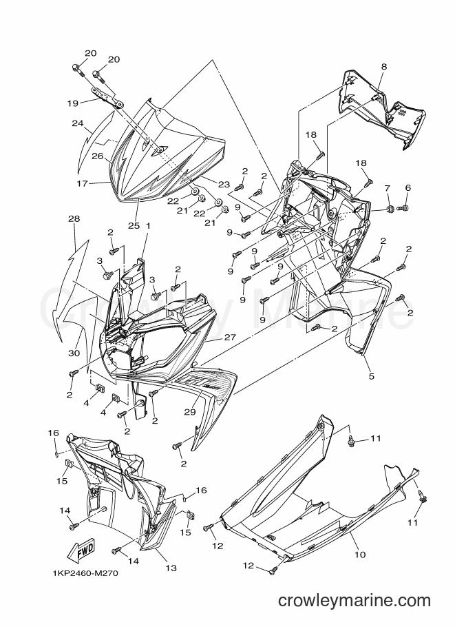 Yamaha Motors AL115FX (1KP2) [010] - LEG SHIELD