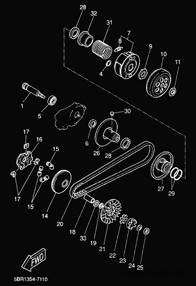 2000 Scooter YQ50 - YQ50 (5HEG) [010] - CLUTCH