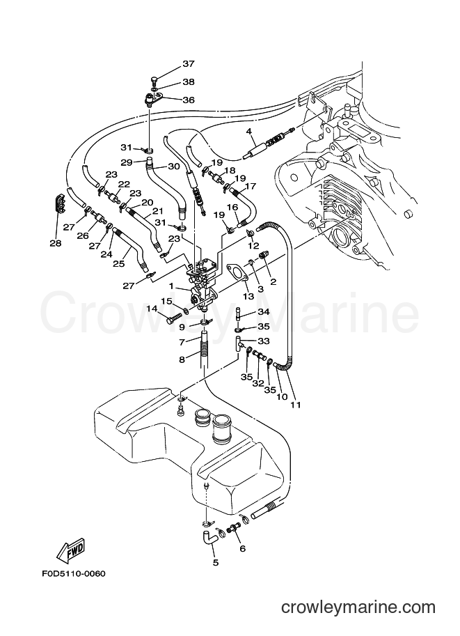 Yamaha Motors JET FOR GP1200 (67X1) [03A] - OIL PUMP