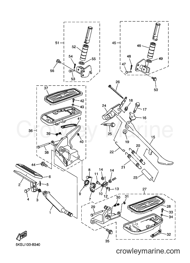 2003 Cruiser XVS1100AT - XVS1100AT (5KSW) [010] - STAND & FOOTREST