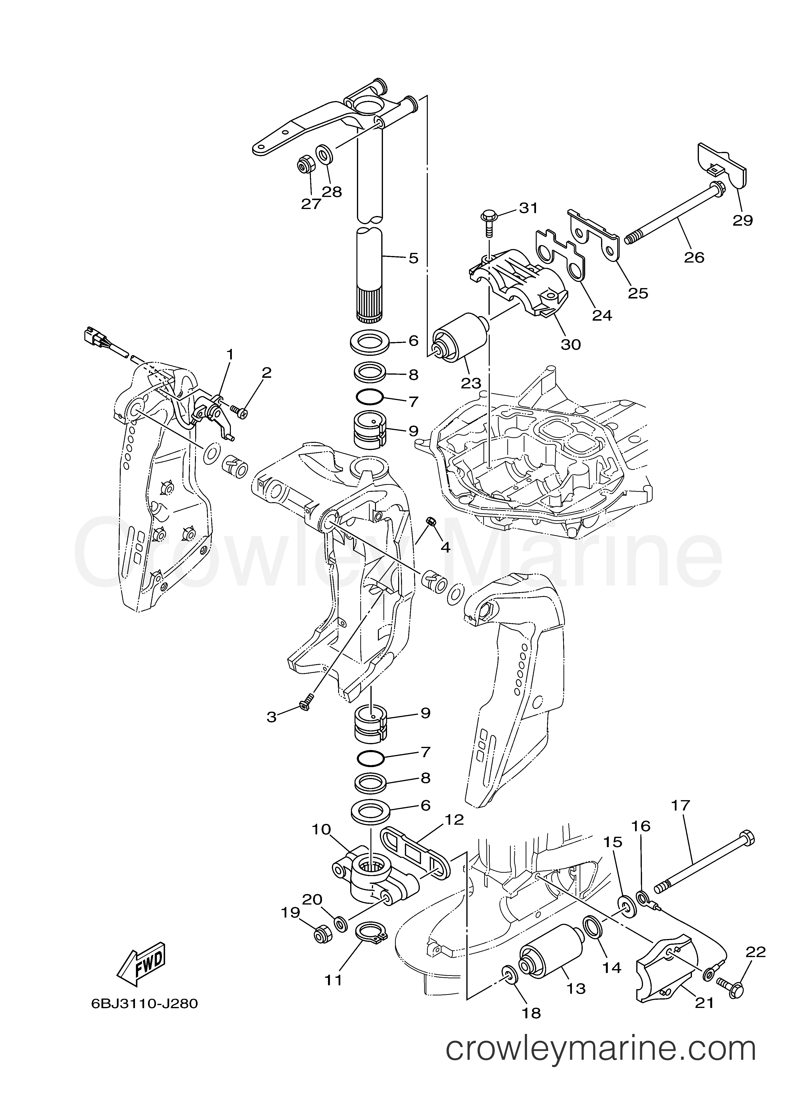 Yamaha Motors LF350UCB - BRACKET 2