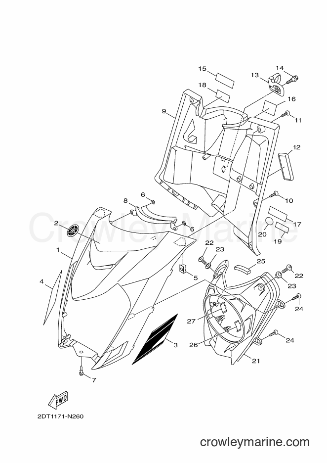 2014 Scooter YW50FX - YW50FX (2DT1) [010] - LEG SHIELD