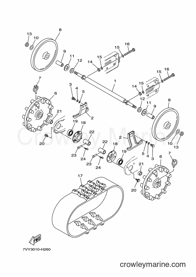 2010 Snowblower YS870JT - YS870JT (7VY3) [010] - TRACK & SPROCKET WHEEL