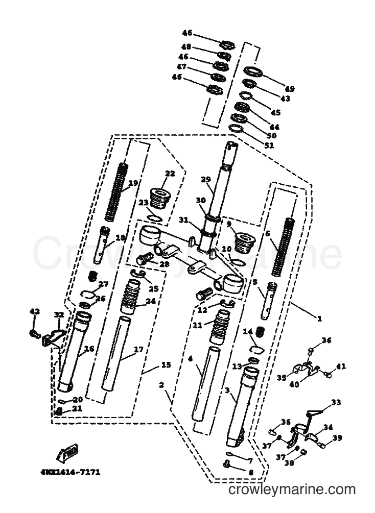 Yamaha Motors YW100T (5JY2) [010] - FRONT FORK