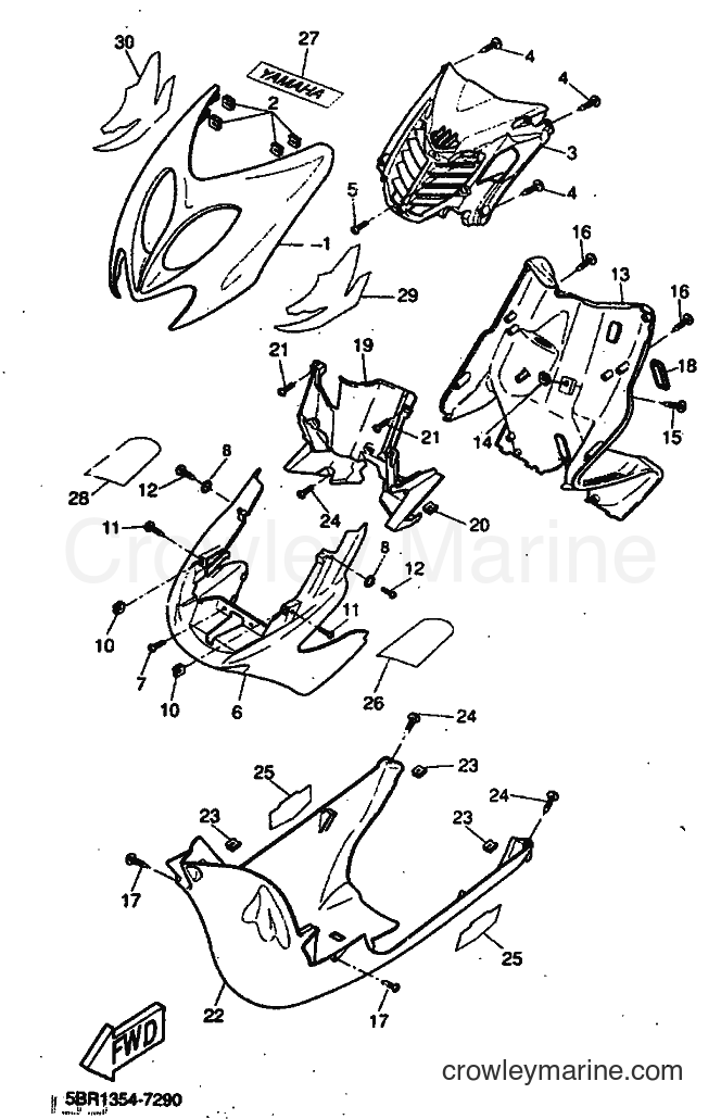 1998 Scooter YQ50 - YQ50 (5DR3) [999] - LEG SHIELD