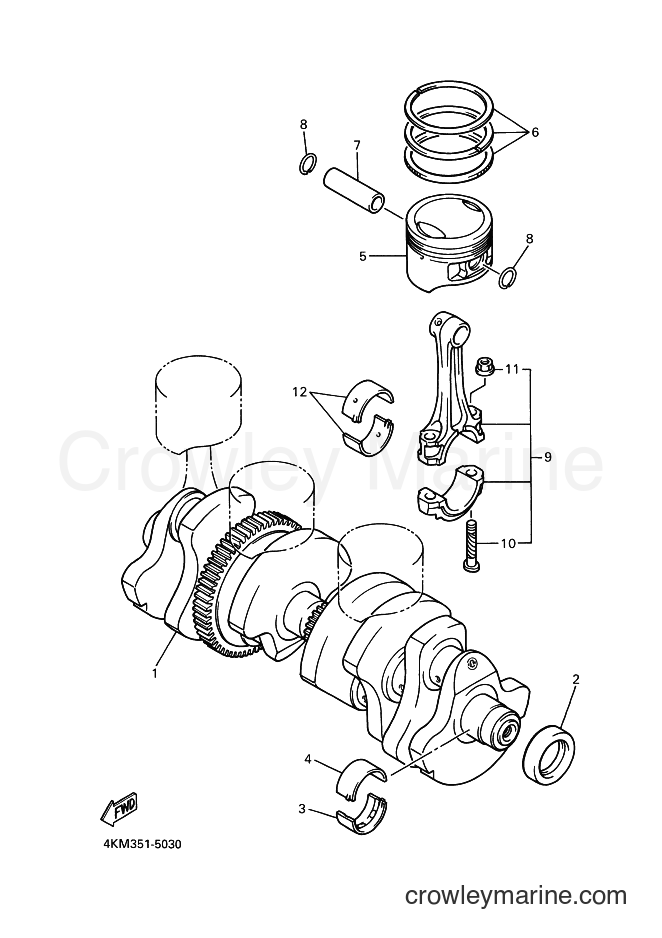 2002 Street Bike XJ900S - XJ900S (4KMD) [110] - CRANKSHAFT & PISTON