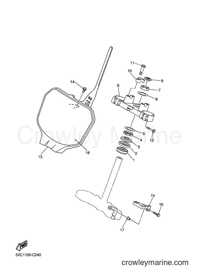2004 Dirt Bike YZ250F - YZ250F (5XC2) [080] - STEERING