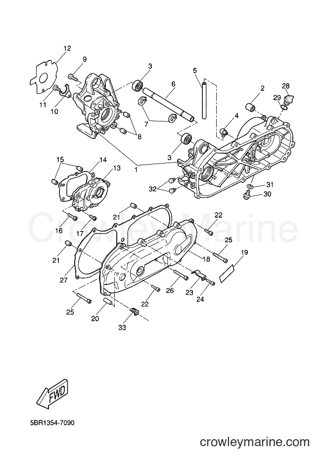 Yamaha Motors YQ50L (5KFB) [01A] - CRANKCASE