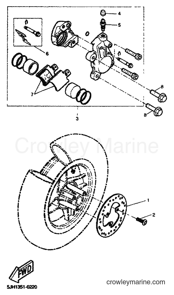 2001 Scooter EW50 - EW50 (5LH3) [010] - FRONT BRAKE