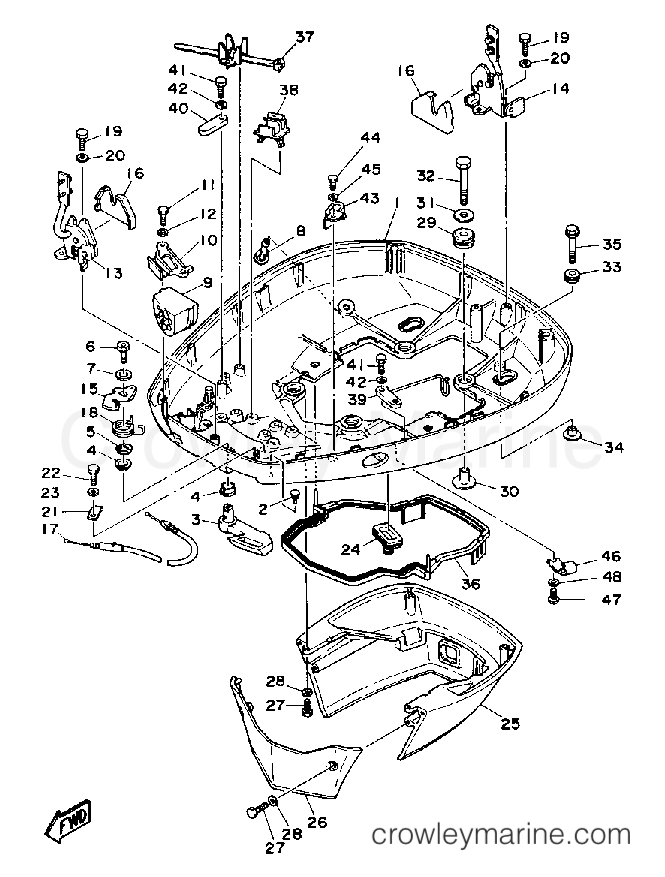 Yamaha Motors L130ETXDA - BOTTOM COWLING