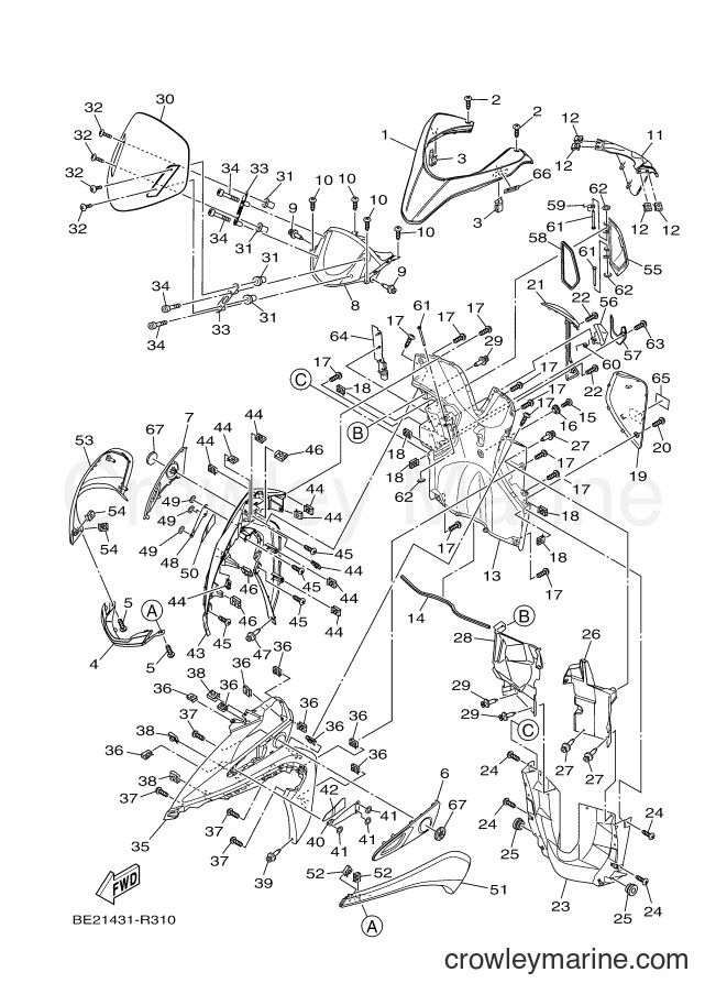 Yamaha Motors MWS150-C (BE21) [010] - LEG SHIELD