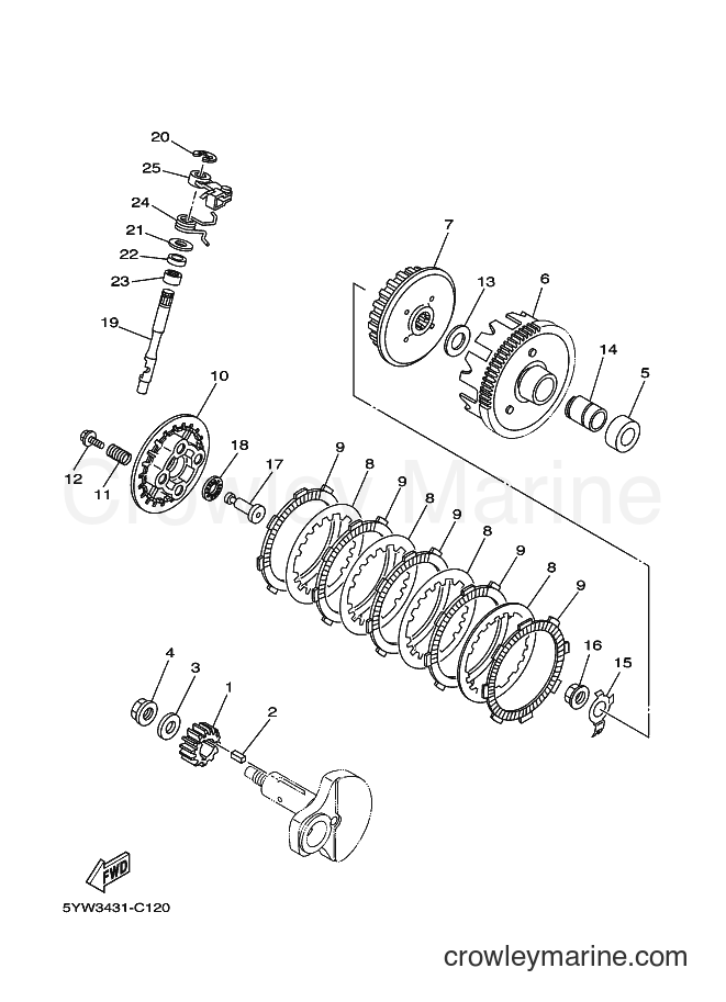 Yamaha Motors JC-110D (5YWC) [010] - CLUTCH