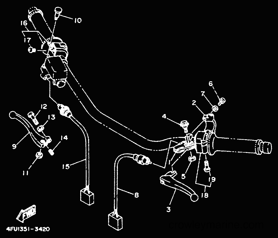1995 Dirt Bike TDR125 - TDR125 (4GW3) [999] - HANDLE SWITCH & LEVER