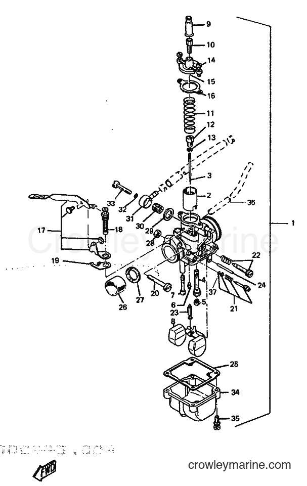 1989 Scooter DT50R - DT50R (3MS1) [999] - CARBURETOR